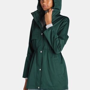 Time and Tru Dark Green Rain Jacket